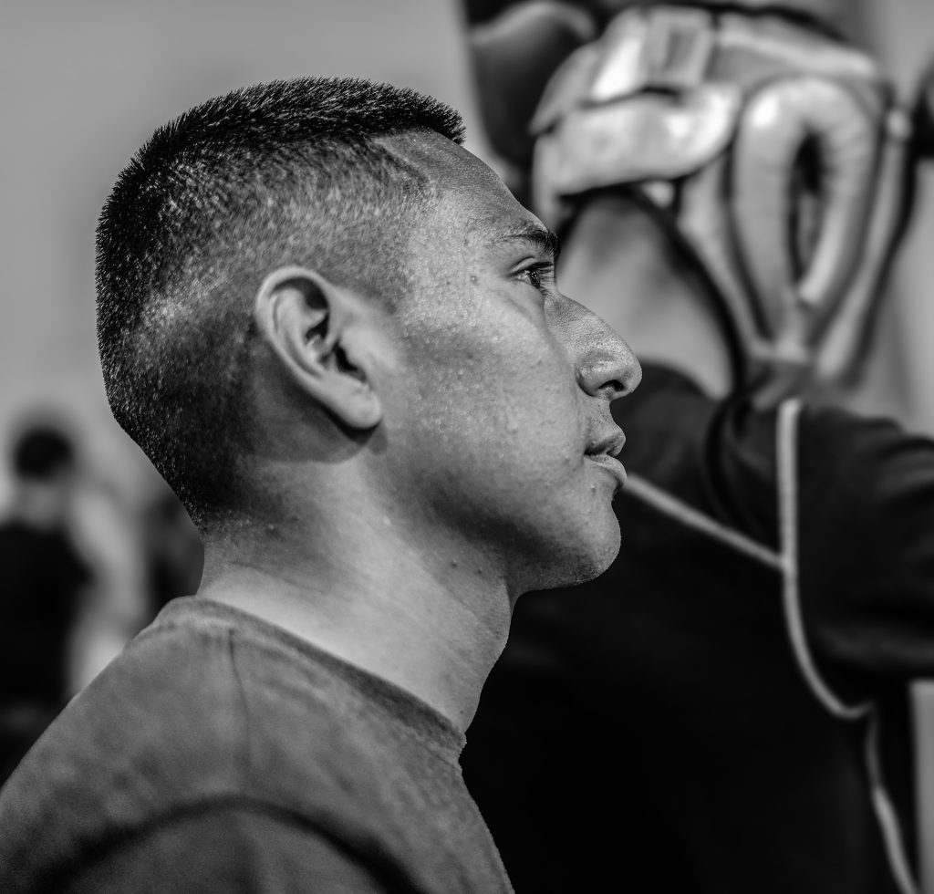 réflexion portrait boxeur