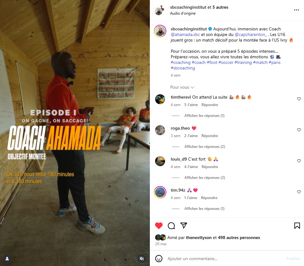 post instagram club de foot